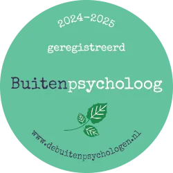 Logo 2024-2025 Geregistreerd buitenpsycholoog, www.debuitenpsychologen.nl
